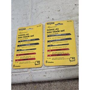 Vintage Stanley Professional Jig Saw Blade 5 Pack Lot Of 2